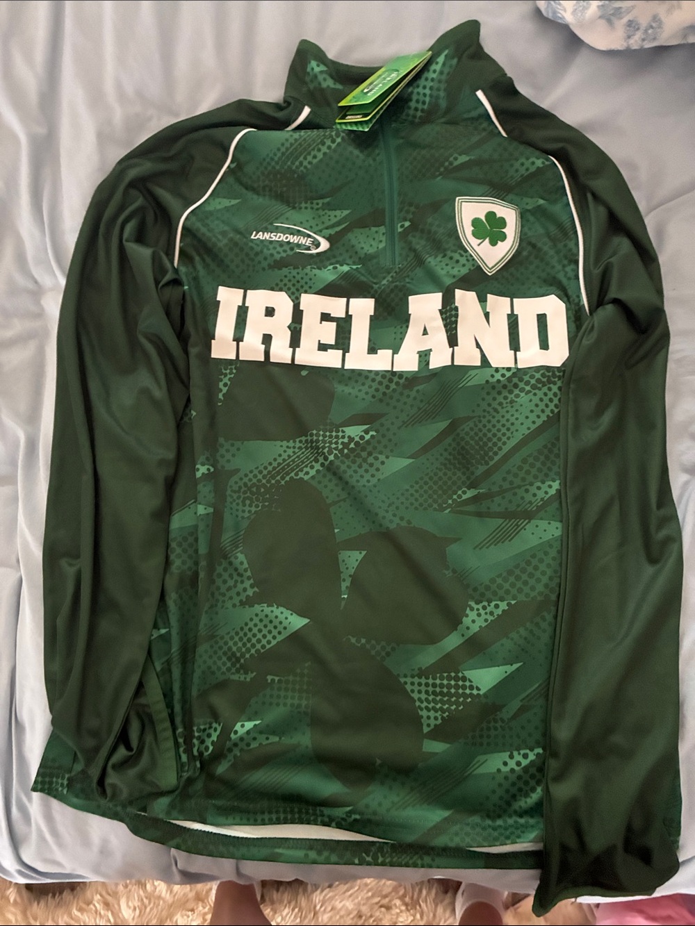 Ireland Long-Sleeve Green Team Jersey by Lansdowne